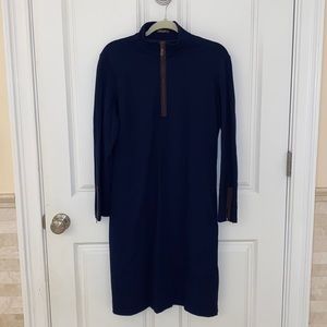 J. McLaughlin Navy Long Sleeve Midi Dress - Very Comfortable